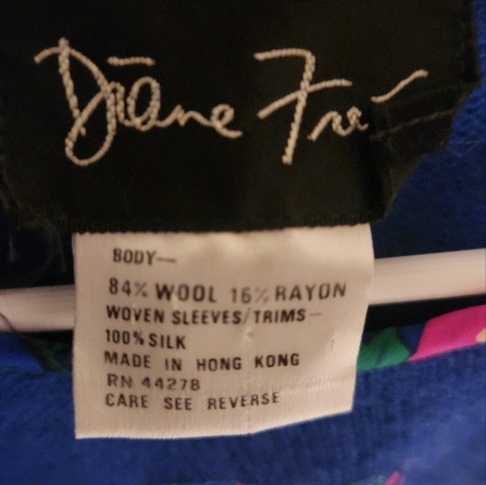 Vintage Diane Fres "Persephone's Trip" Wool Blend Patterned Top SZ  S / M RARE - Picture 8 of 14